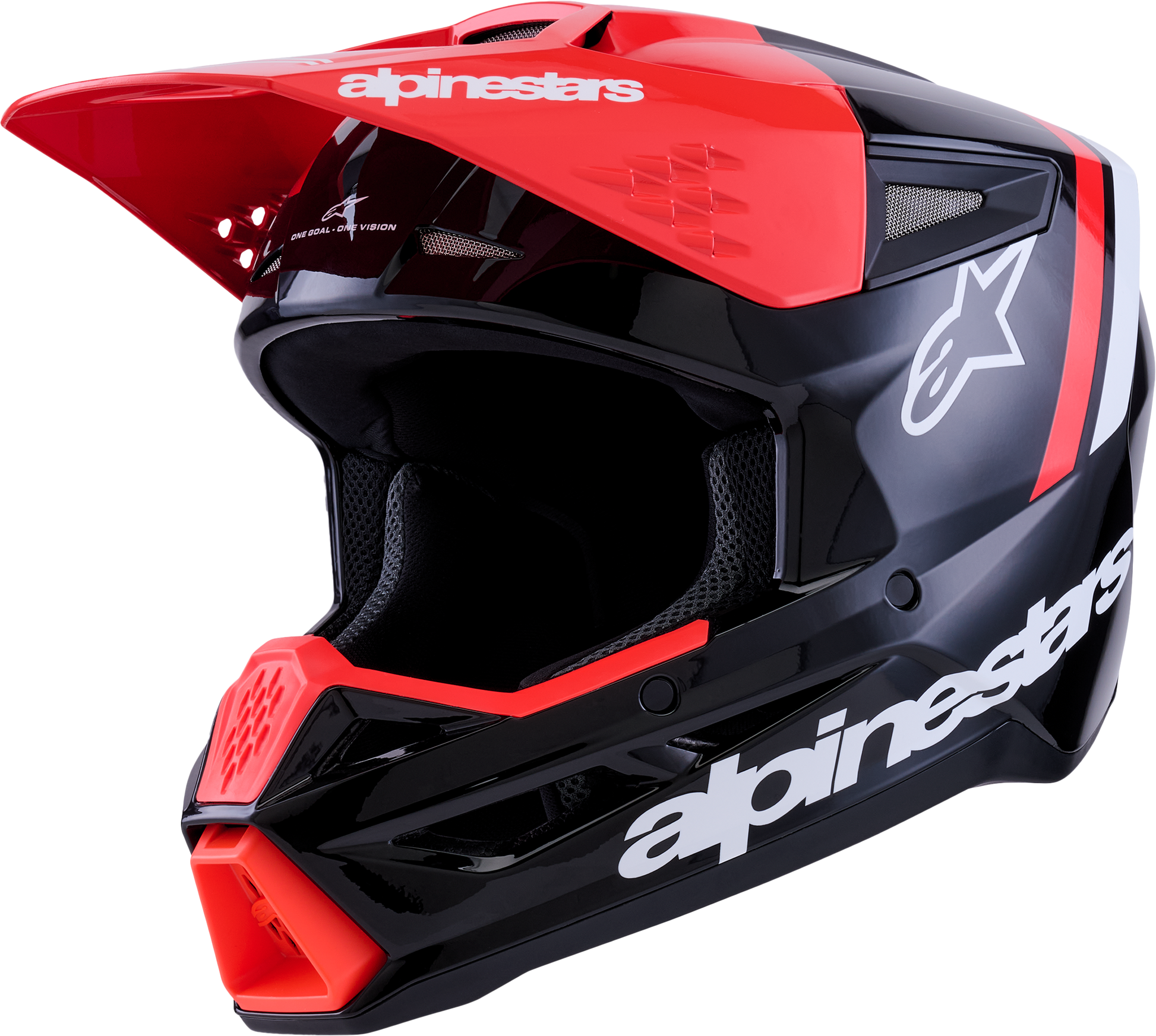 Sm3 Radium Helmet Blk/Red Fluo/White Glossy Sm