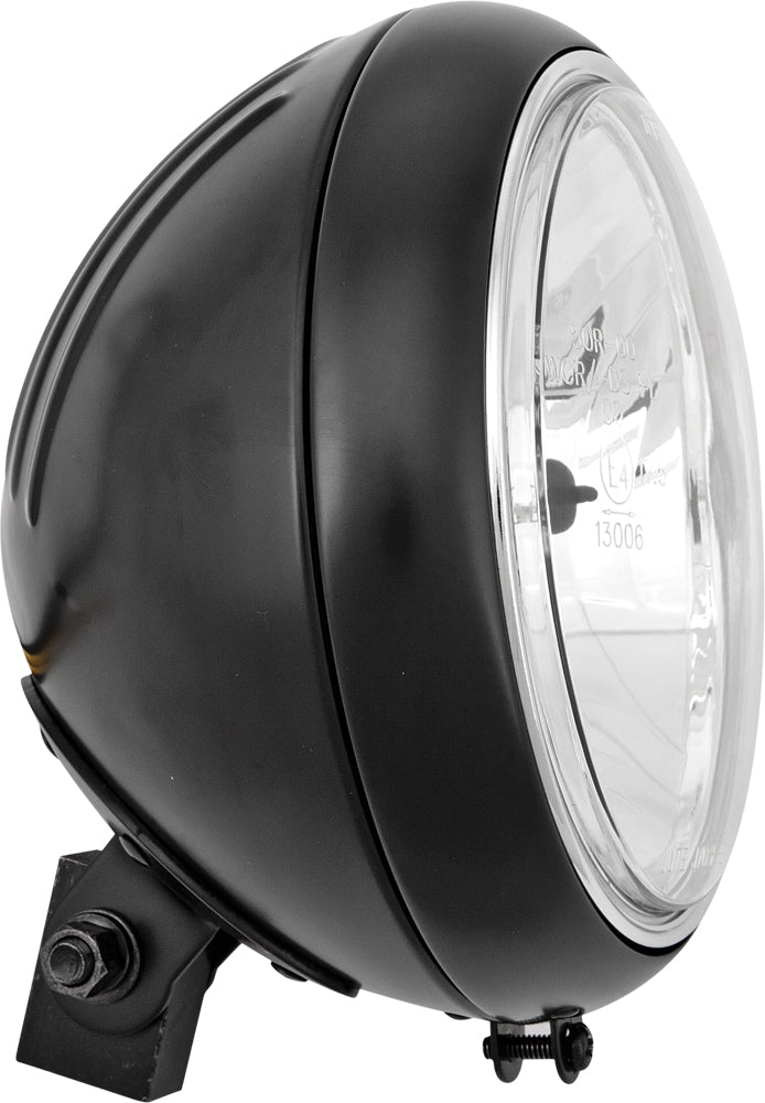 7" Headlight Grooved 60/55w Black