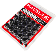 12mmx1.50 Lock Style Lug 20/Pk Lock Style Lug Nuts Blk