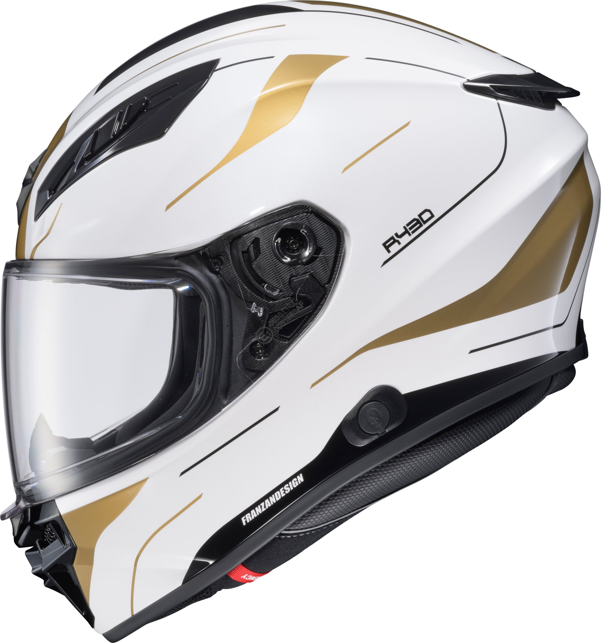 Exo R430 Full Face Helmet Cutlass White/Gold Md