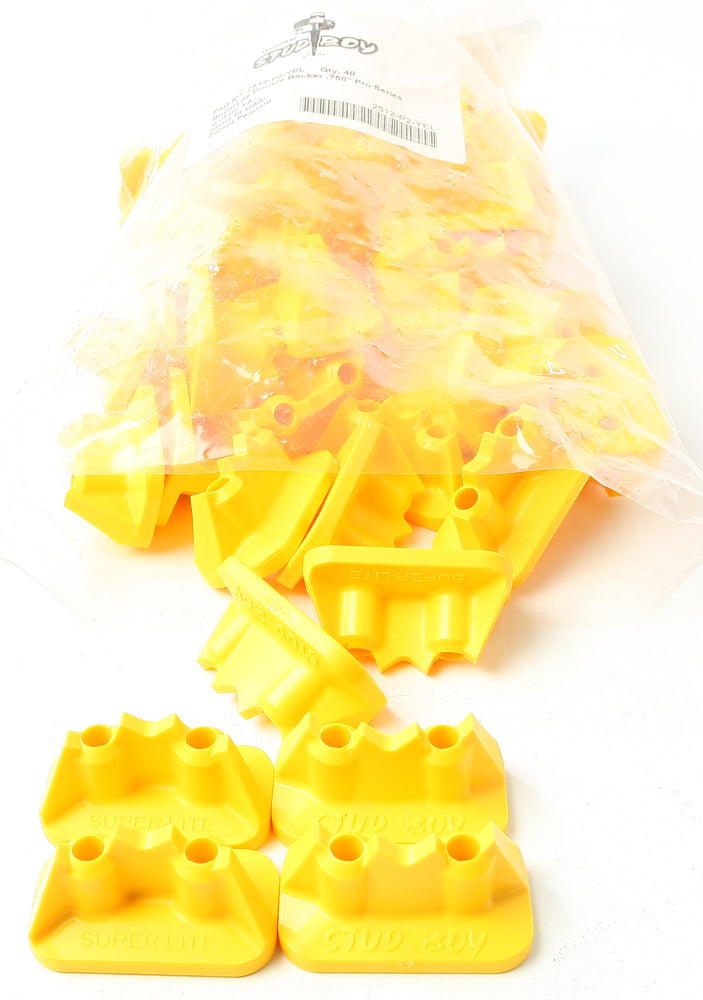 Super Lite Pro Series Double Backers 0.75" 48/Pk Yellow