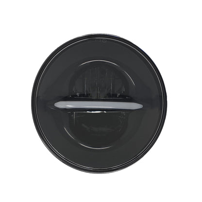 Classic Led Headlight 5.75" W/Drl Black