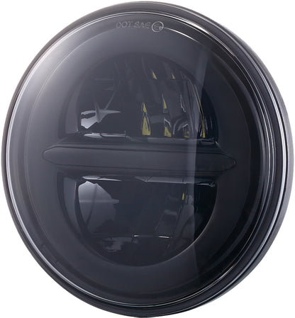 Classic Led Headlight 5.75" W/Drl Black
