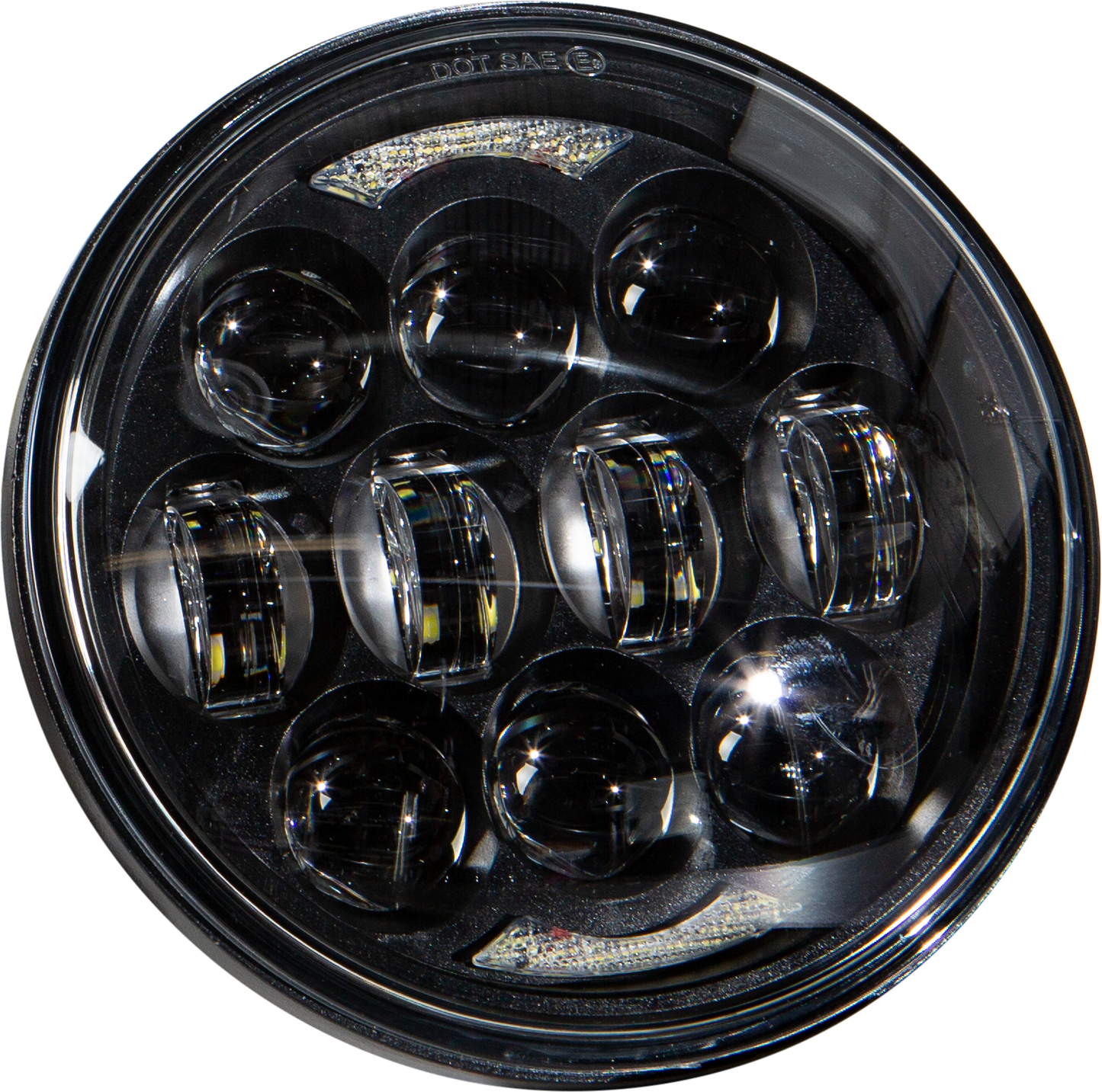 Led Headlight 5.75" 80w Black 4000/2200 Lumens