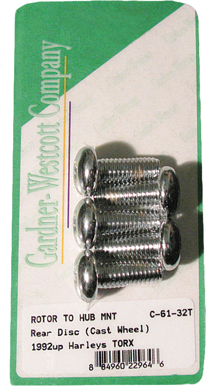 Rear Brake Rotor Torx Torx Buttonhead 92 Up Cast