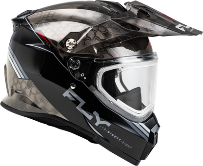 Trekker Cw Conceal Helmet Elec Shld Black/Grey/White Xs