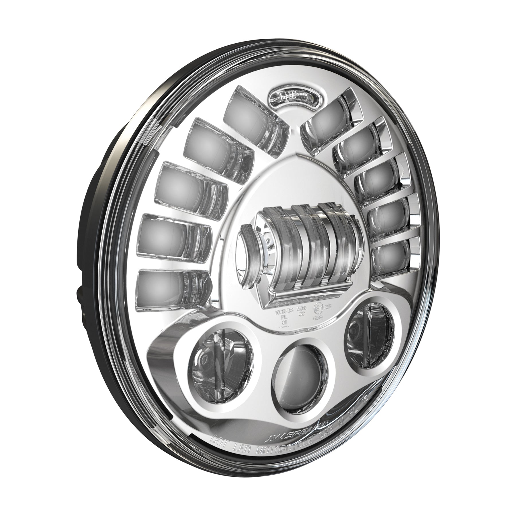 8791a2 Adap Ped Mnt Headlt 7" Chr Bezel