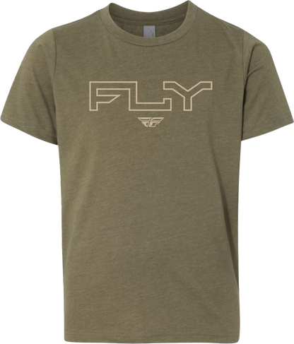 Youth Fly Edge Tee Military Green Ym