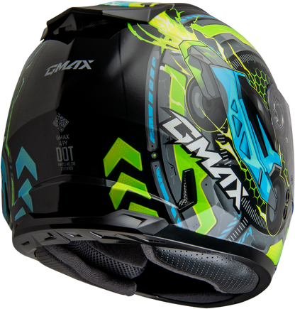 Gm 49y Charge Helmet Black/Blue/Green Ys