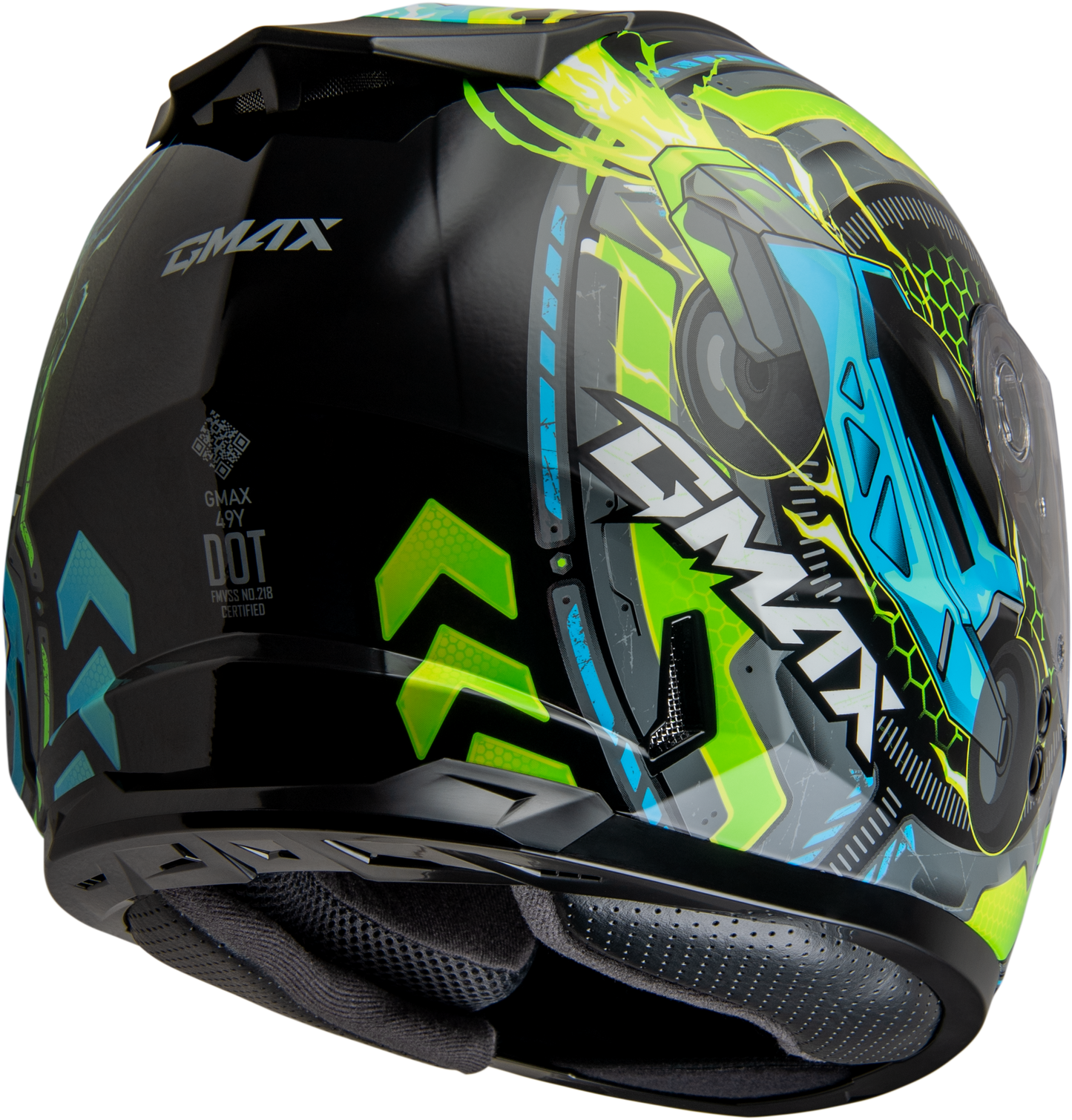 Gm 49y Charge Helmet Black/Blue/Green Yl