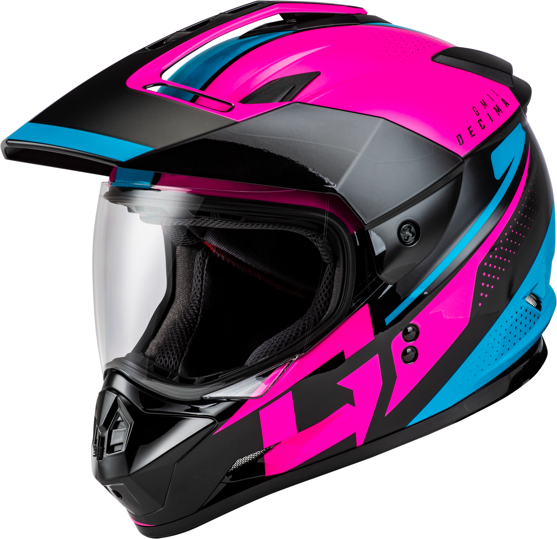 Gm 11 Decima Helmet Black/Pink/Blue Md