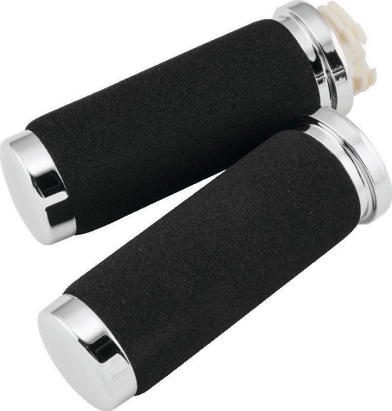 Bikers Choice 81-17 Big Twin 81-22 XL With Dual Cable Black Cushion Grips With Sleeve Pr
