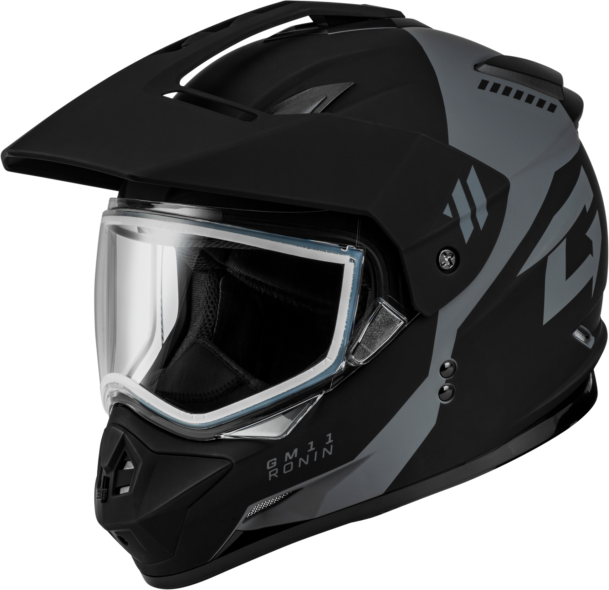 Gm 11 Ronin Helmet Matte Black/Silver 2x