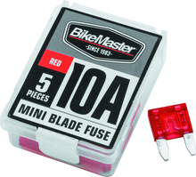 BikeMaster 5Piece 10A Replacement Mini Blade Fuse