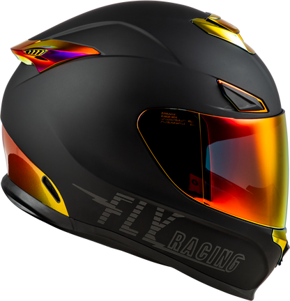 Sentinel Recon Helmet Matte Black/Fire Chrome Sm