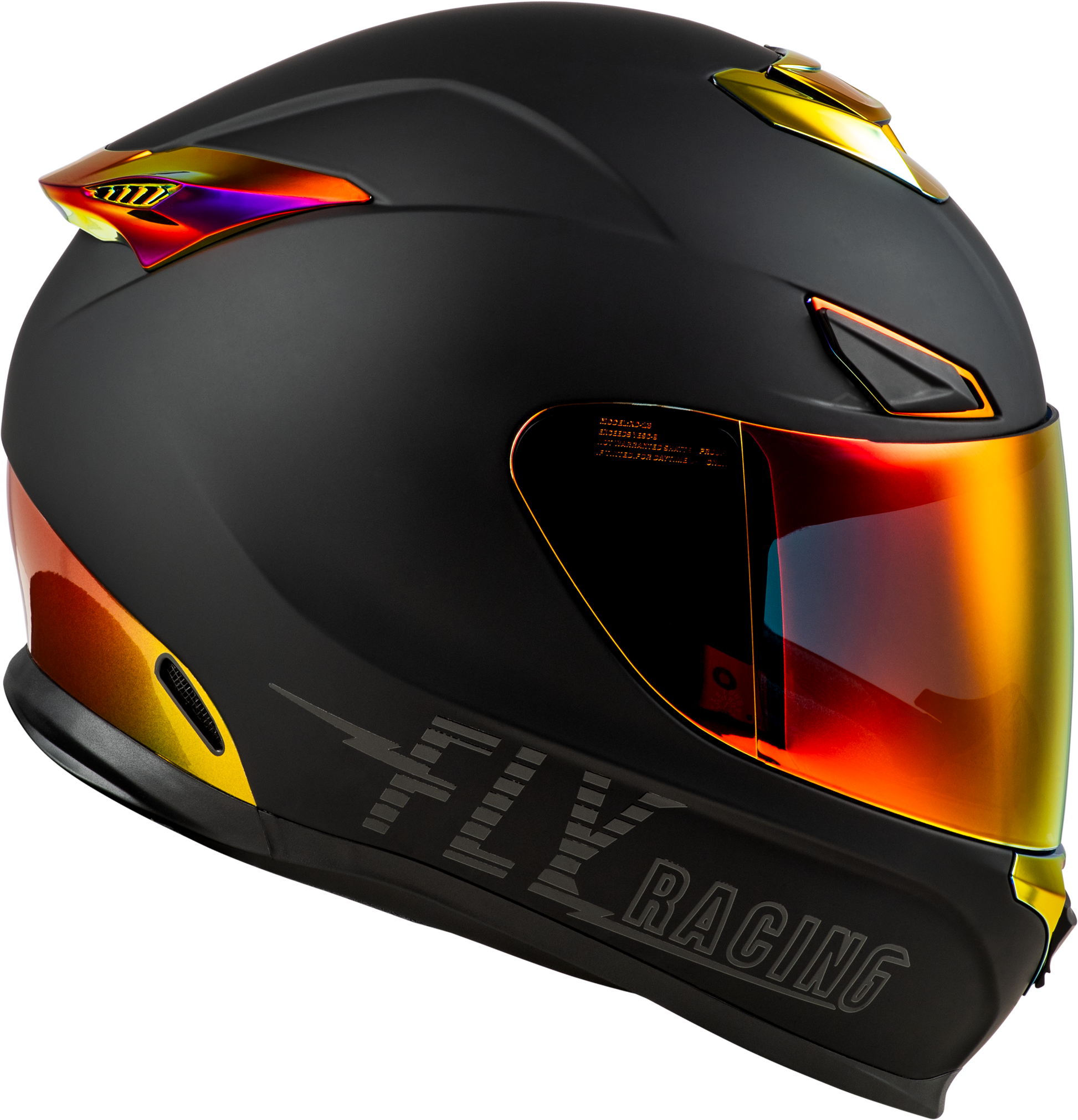 Sentinel Recon Helmet Matte Black/Fire Chrome Xl