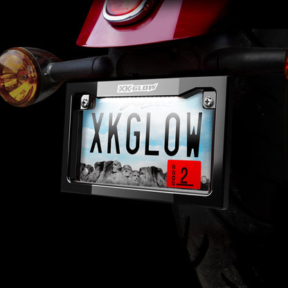 Lighted License Plate Frame Black