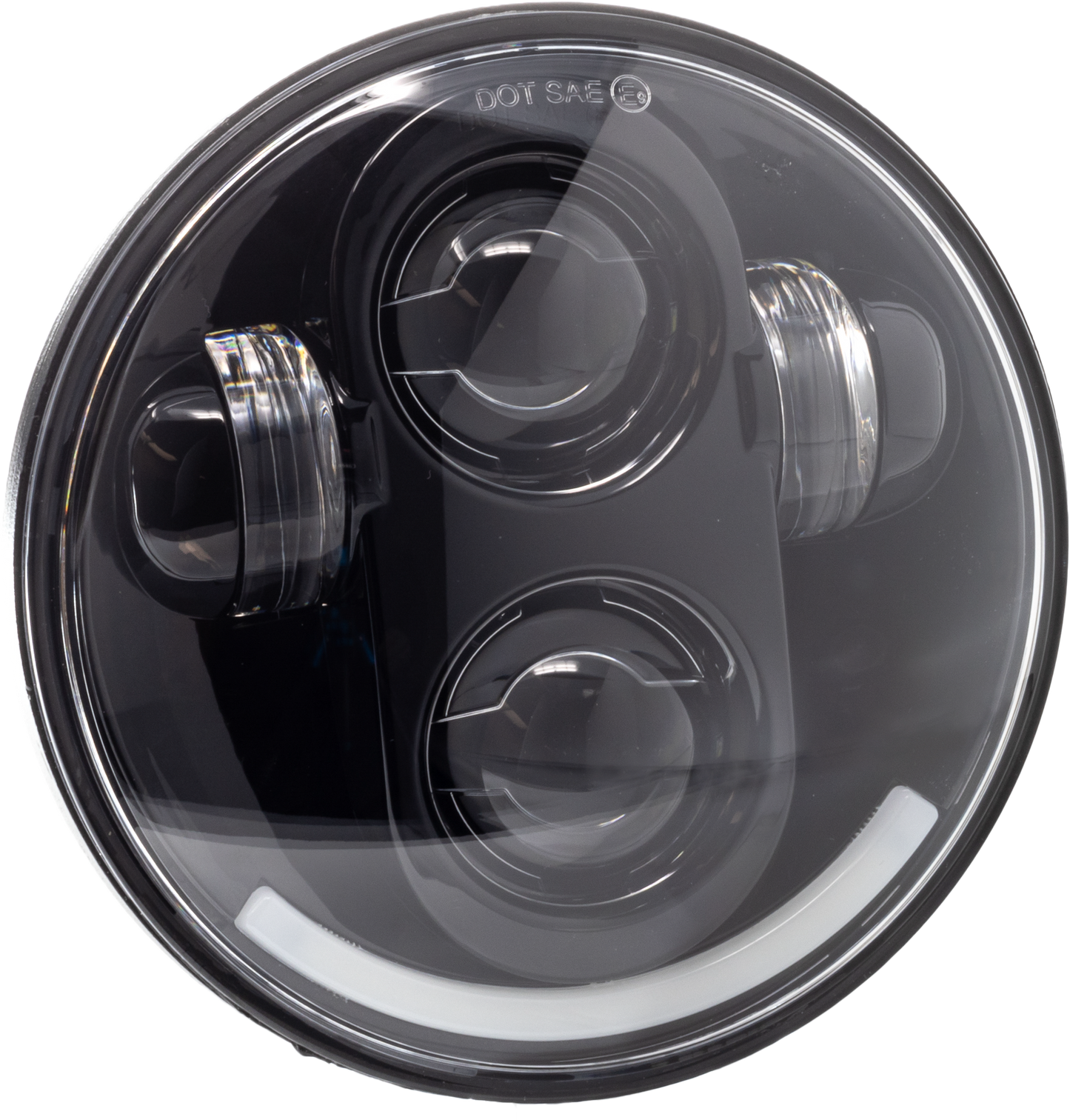 5.75" Led Headlight Black W/ Running Light