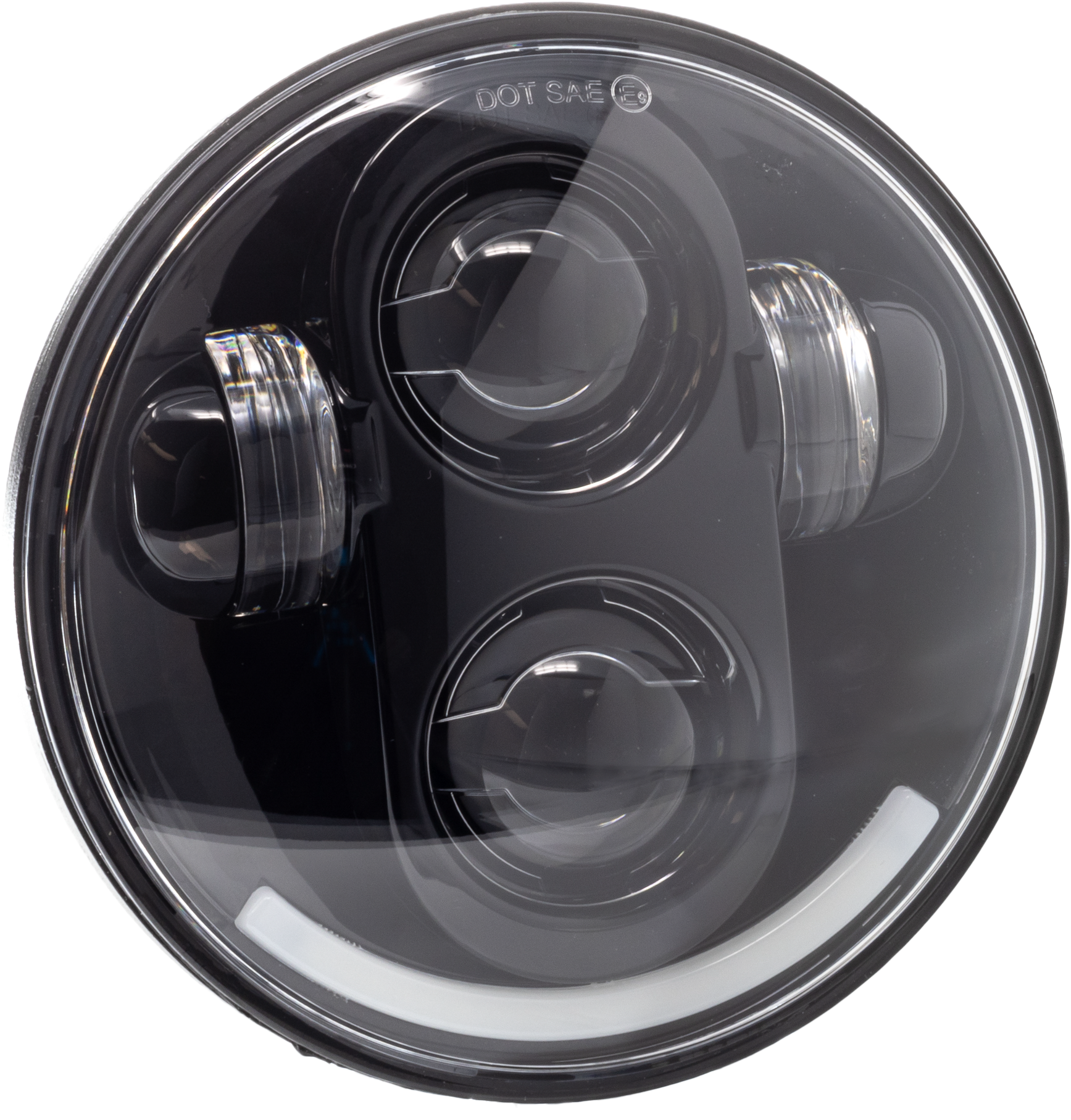 5.75" Led Headlight Black W/ Running Light
