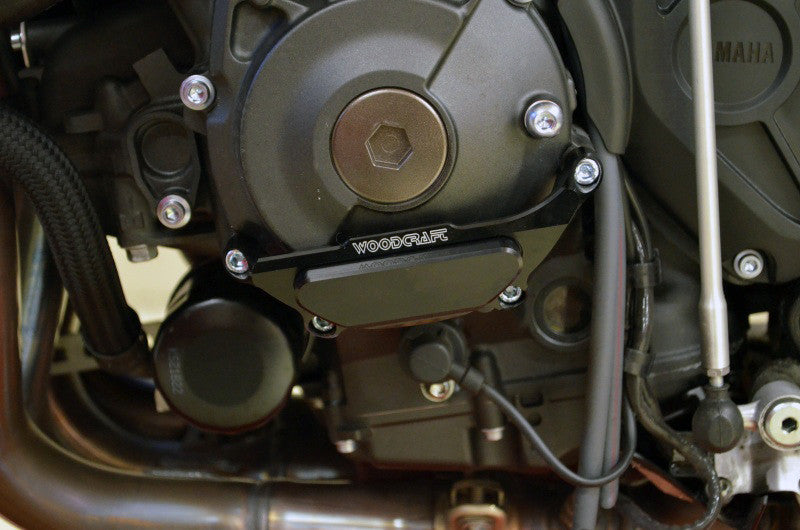 WOODCRAFT Yamaha FZ-10 (MT10) LHS Stator Cover Protector  Black Anodized  with Choice of Skid Plate