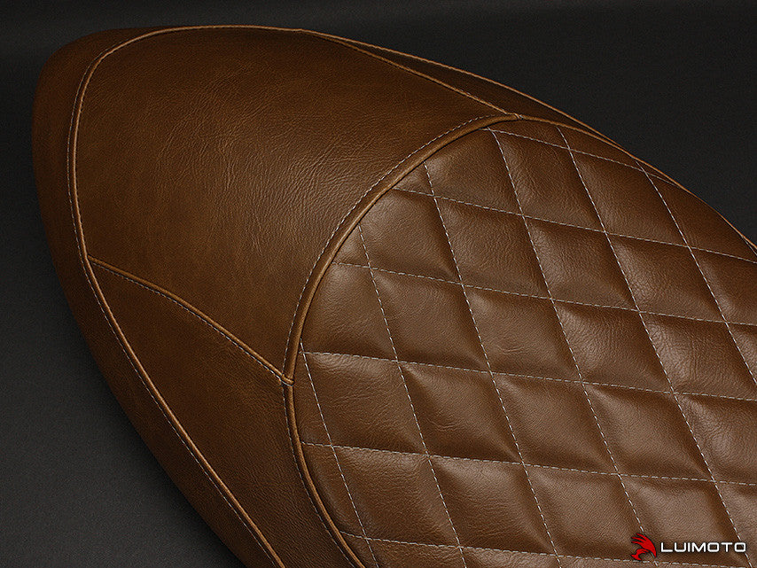 LUIMOTO Vintage DIAMOND Seat Covers for the Triumph THRUXTON 1200 / R (2016+)
