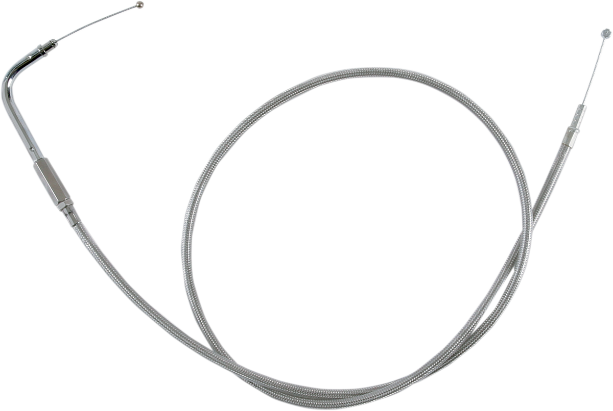 DRAG SPECIALTIES Stainless Braided Idle Cable - 42-1/2" 5342200B
