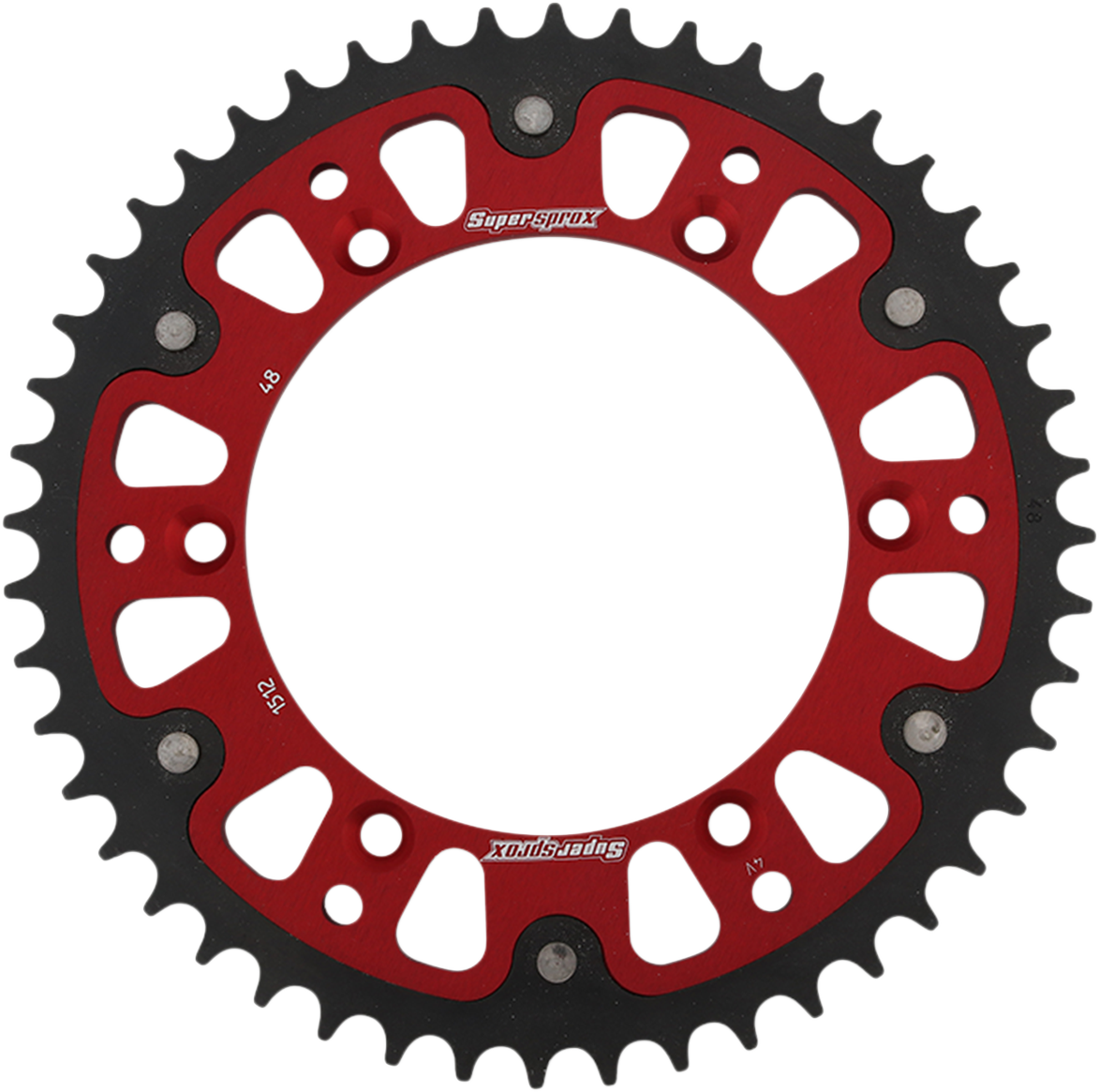 SUPERSPROX Stealth Rear Sprocket - 48 Tooth - Red RST-1512-48-RED