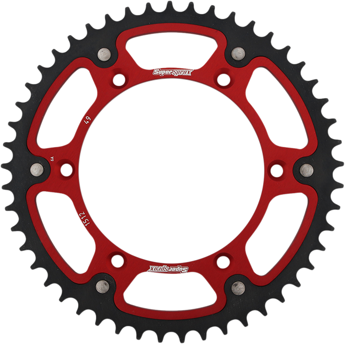 SUPERSPROX Stealth Rear Sprocket - 49-Tooth - Red RST-1512-49-RED