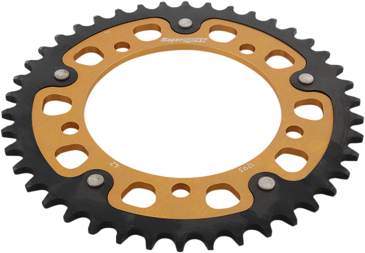 SUPERSPROX Stealth Rear Sprocket - 42 Tooth - Gold - Suzuki/Triumph RST-1793-42-GLD