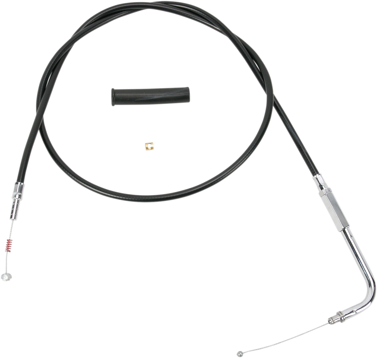 DRAG SPECIALTIES Black Vinyl Idle Cable - 58" 4341158B