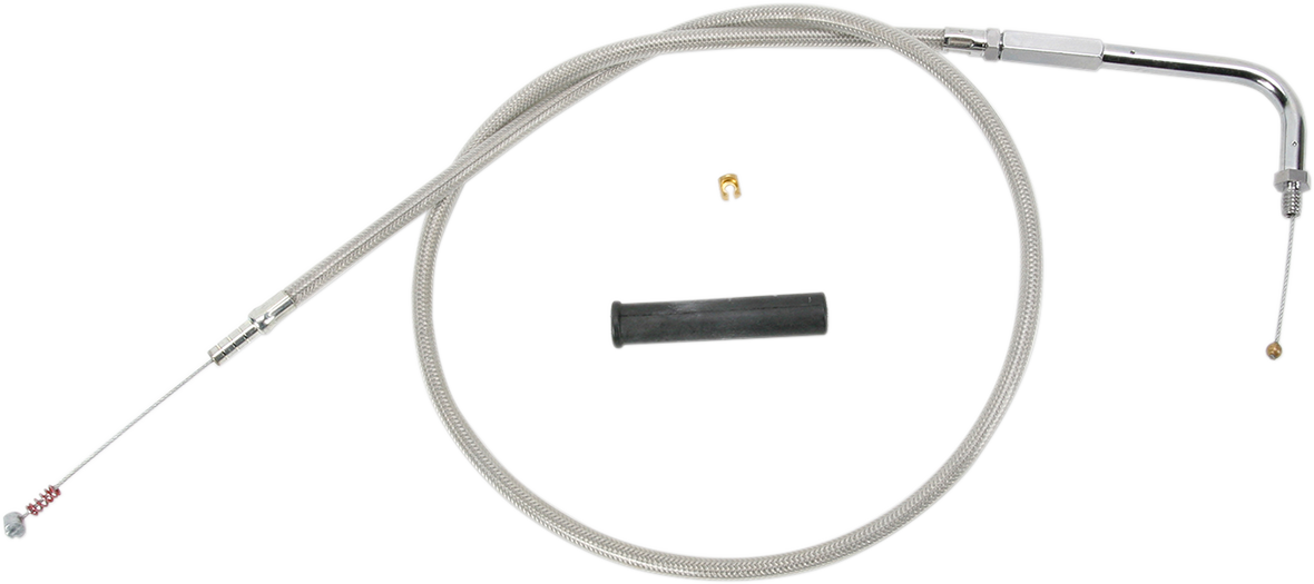 DRAG SPECIALTIES Stainless Braided Idle Cable - 36" 5340536B