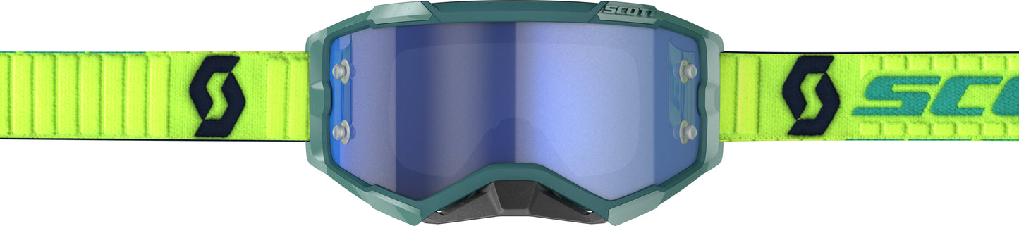 Fury Goggle Teal Blue/Neon Ylw Electric Blue Chrome Works