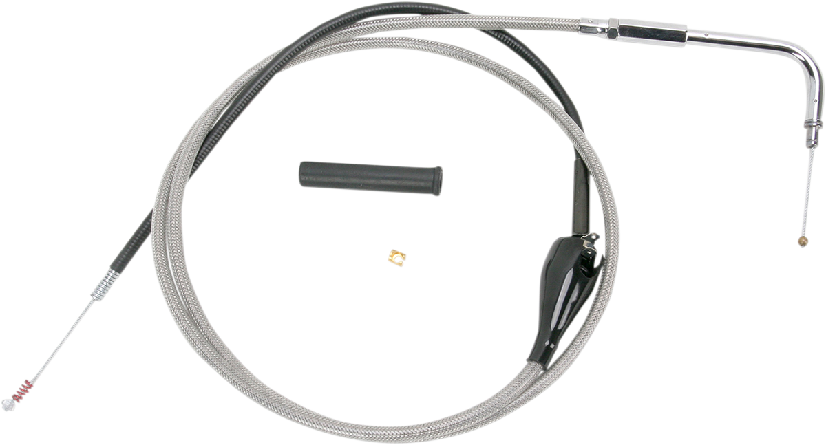 DRAG SPECIALTIES Stainless Braided Idle Cable - 56" 5342856B