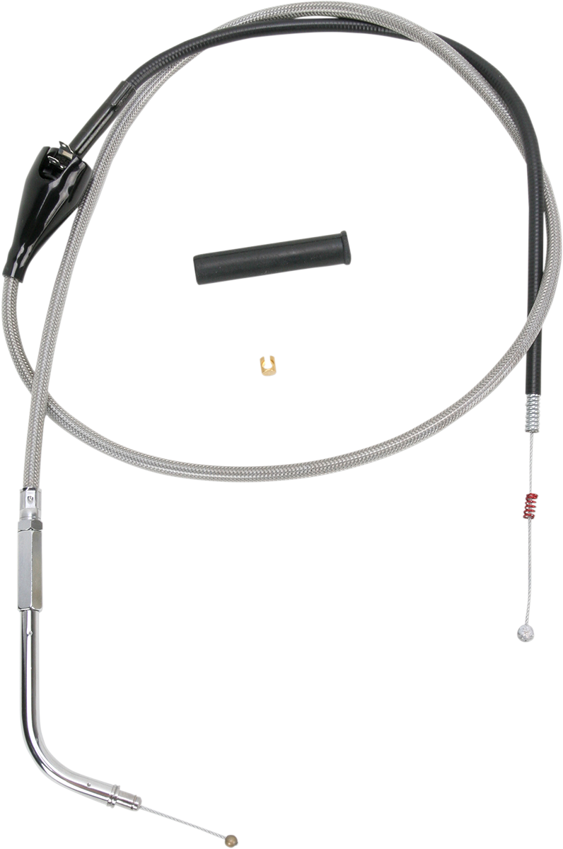 DRAG SPECIALTIES Stainless Braided Idle Cable - 44" 5343144B