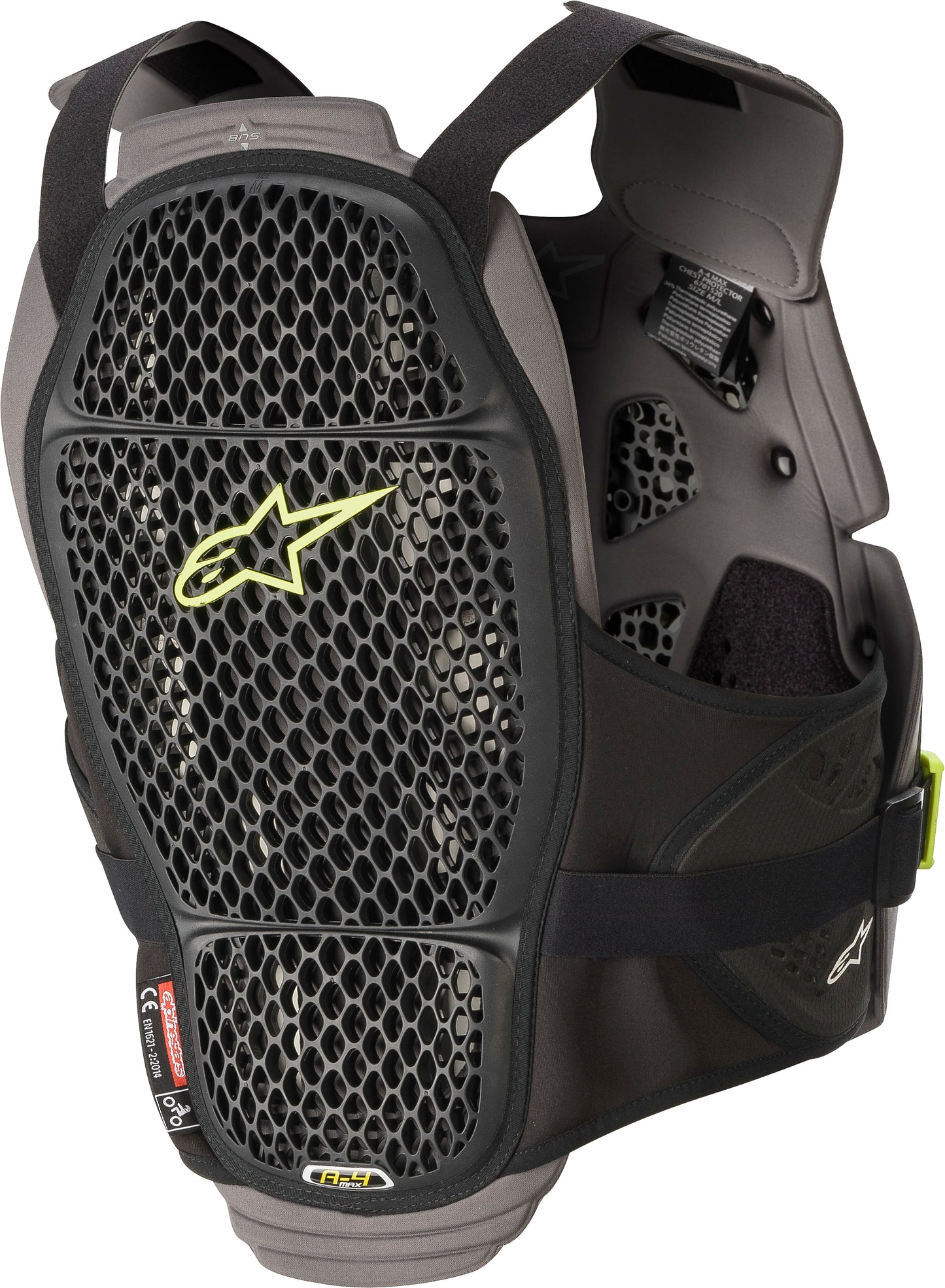 A 4 Max Chest Protector Blk/Anth/Fluo Ylw Xl/2x