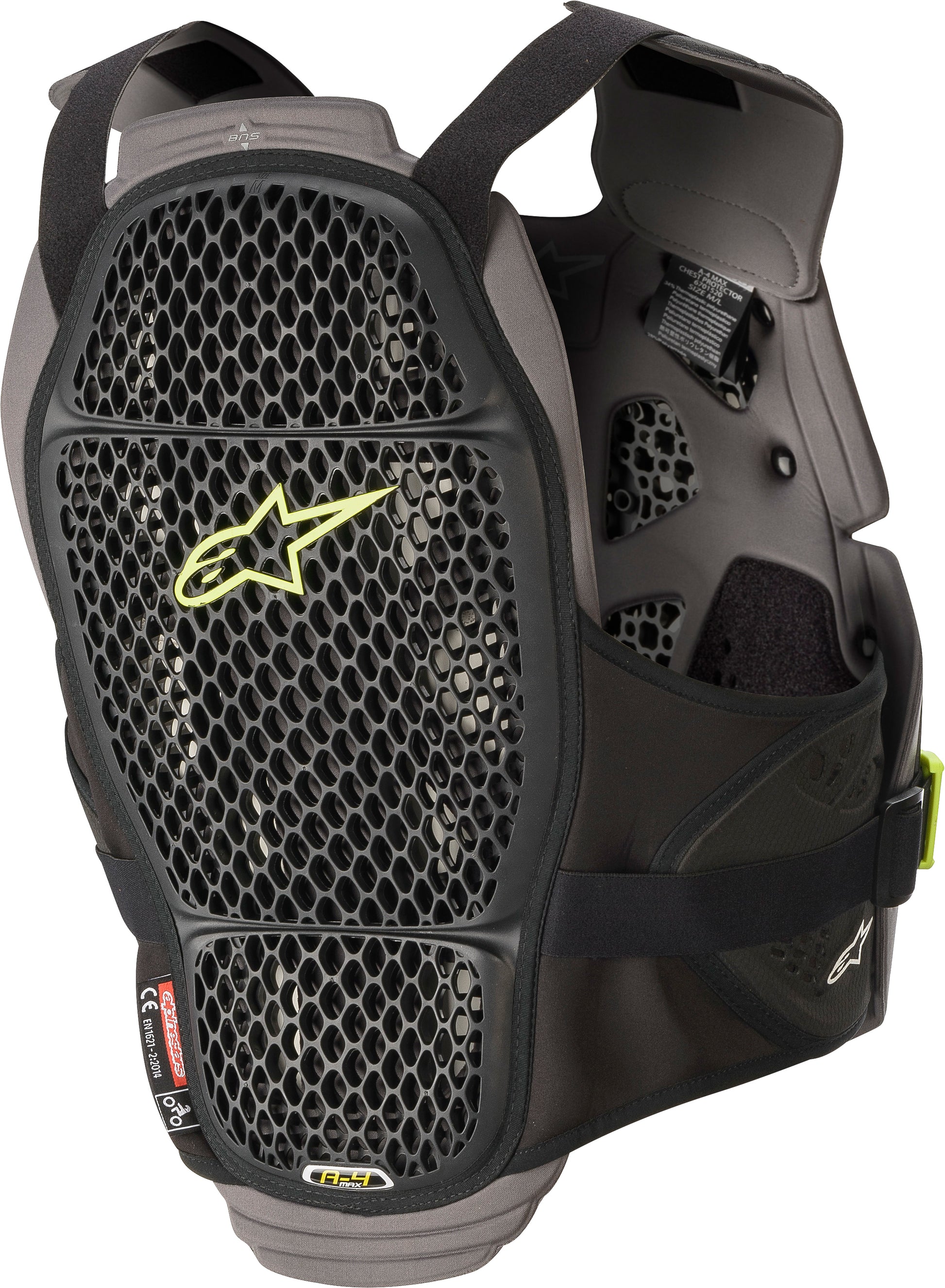 A 4 Max Chest Protector Blk/Anth/Fluo Ylw Xl/2x