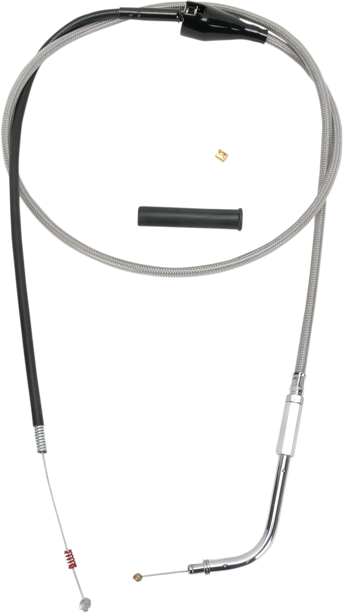 DRAG SPECIALTIES Stainless Braided Idle Cable - 48" 5343148B