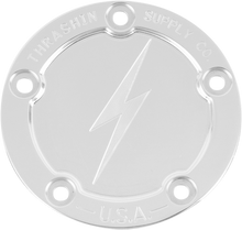 THRASHIN SUPPLY CO. Points Cover - Dished - Polished - 5 Hole - Twin Cam TSC-3026-2