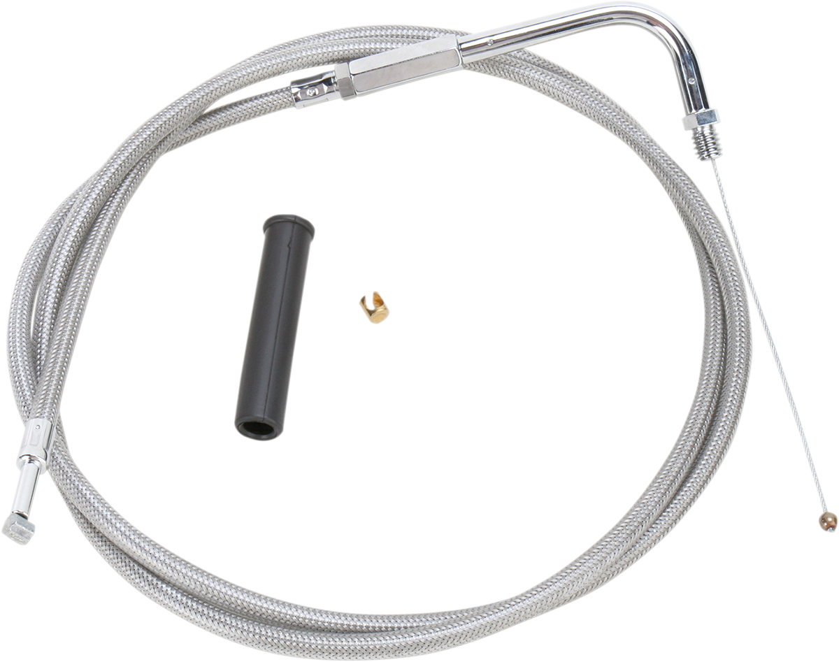 DRAG SPECIALTIES Stainless Braided Throttle Cable - 50" 5331150B