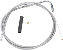 DRAG SPECIALTIES Stainless Braided Throttle Cable - 50" 5331150B