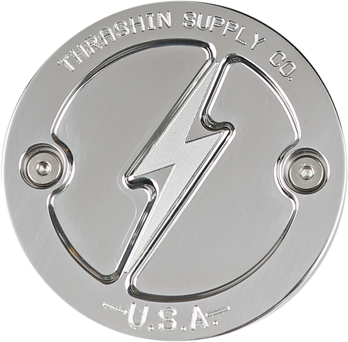 THRASHIN SUPPLY CO. Points Cover - Dished - Polished - 2 Hole - M8 TSC-3027-2