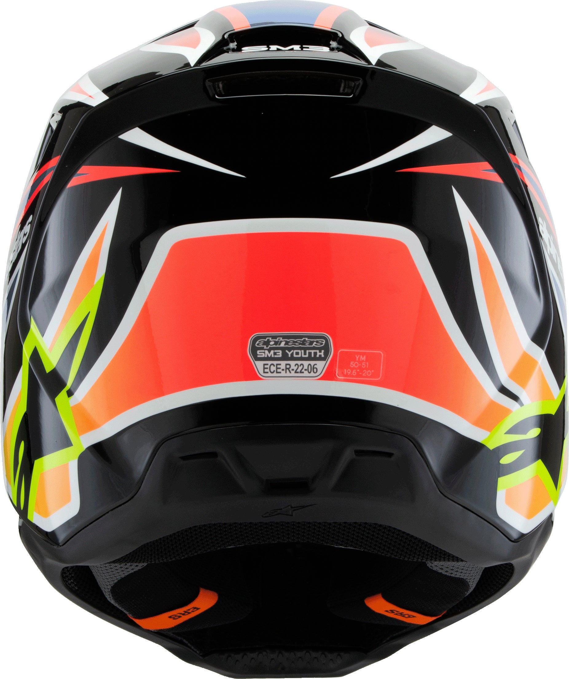 Sm3 Youth Wurx Helmet Blk/Ylw Fluo/Blue/Red  Ym