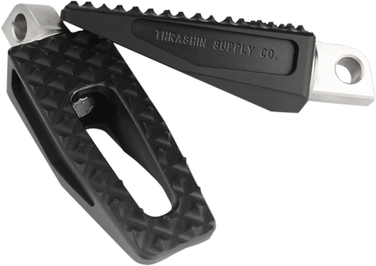THRASHIN SUPPLY CO. Front/Rear P-54 Slim Foot Pegs - Black - 1.375" TSC-2021-1