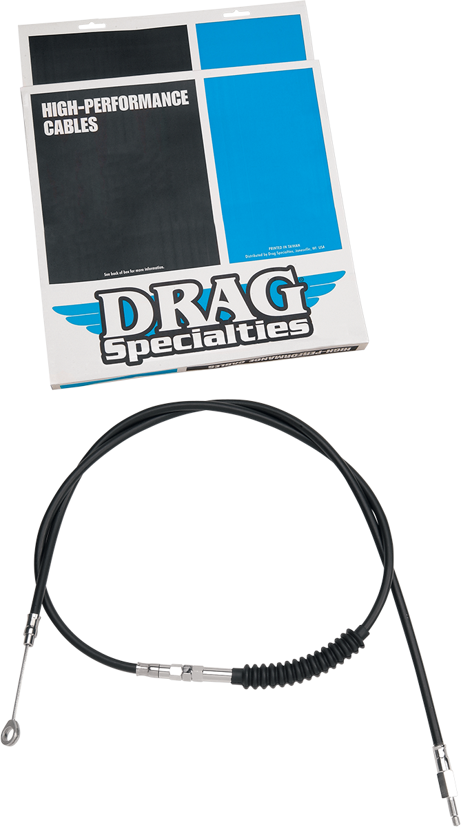 DRAG SPECIALTIES High-Efficiency Black Vinyl Clutch Cable - 72-11/16" 4321004HE
