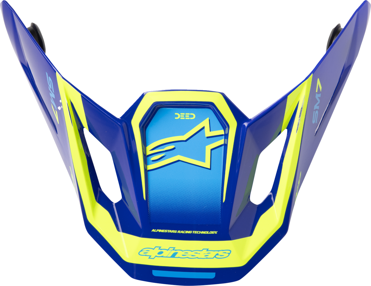 ALPINESTARS SM7 Visor - Deed - ECE 22.06 - Blue/Yellow Fluo 8981326-7253-OS