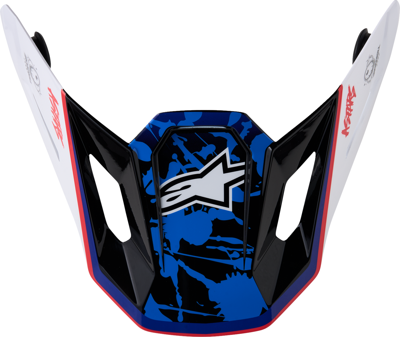 ALPINESTARS SM7 Visor - Blaster - ECE 22.06 - White/Blue/Red 8980127-2217-OS