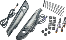 CIRO Lighted Saddlebag Hinge Covers - Smoke/Black 40183