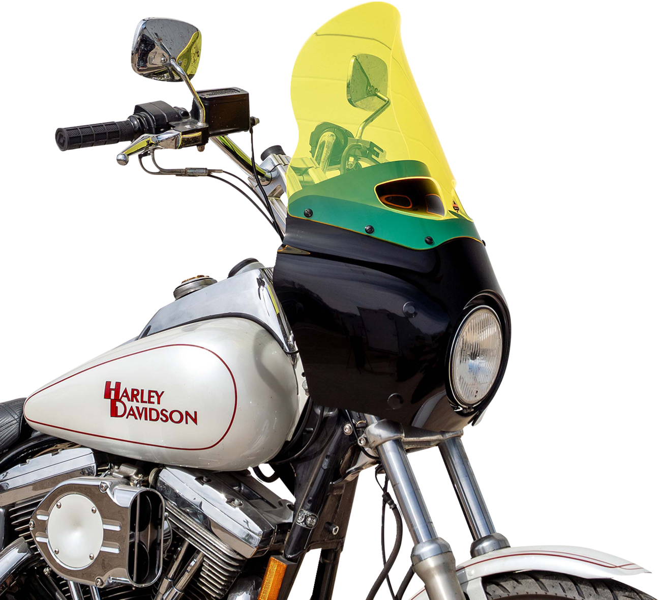 KLOCK WERKS Ice Flare® Windshield - 15" - Yellow Ice - Road Warrior Fairing KWW-06-0616