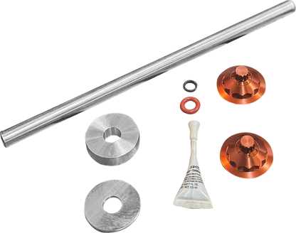 PAUL YAFFE BAGGER NATION Axle Cover Kit - Y-Axle Rod - Front - Standard/12 Point - Orange PYO:YTPR-18L-OR