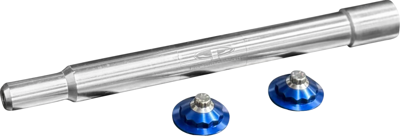 PAUL YAFFE BAGGER NATION Y-Axle with 12 Point Style Axle Cover Kit - Custom - Front - Blue - 1" PYO:YAXLE-07-TP-BE
